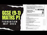 Video thumbnail for GCSE Maths Edexcel May 2023 Foundation Paper 1 Exam Walkthrough | 1MA1/1F