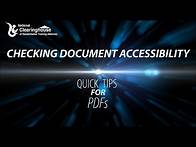 Video thumbnail for Checking Document Accessibility in PDFs