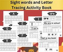 Video thumbnail for Sight Word and Letter Tracing Worksheets – Preschool Learning & Sight Words Reading With Tracing Printables | Learning Resource Activities - Etsy