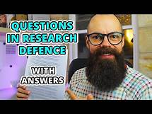 Video thumbnail for Common Research Defense Questions | Uncovering the Answers to the Toughest
