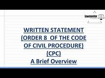 Video thumbnail for What is the Written Statement? Brief explanation ( ORDER 8) | CPC |