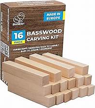 Video thumbnail for BeaverCraft Basswood Carving Blocks BW16 pcs - Soft Whittling Wood Carving Kit for Beginners - Unfinished Wooden Block Set - Basswood for Crafts