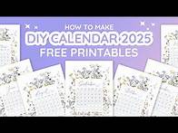 Video thumbnail for Printable Calendar 2025 Template, Free Calendar Printable Calendar DIY Printing