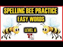 Video thumbnail for Spelling Bee Practice -+ PDF - Level A- Easy Words -Easy English Lesson