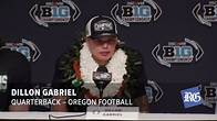 Video thumbnail for Watch: Oregon's Dillon Gabriel on the Ducks' Big Ten championship win