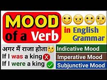 Video thumbnail for Mood in English Grammar with Examples | Three Types of Moods: Indicative, Imperative & Subjunctive