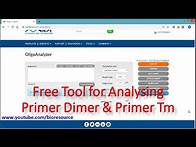 Video thumbnail for Oligo Analyzer Tool (Free) for Primer Dimer Analysis and Tm Calculation