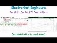 Video thumbnail for Easy EXCEL for AC Theory - Circuit Calculations of a Series RLC Circuit