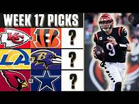Video thumbnail for Picks for EVERY BIG Week 17 NFL Game | Picks to Win, Best Bets, & MORE | CBS Sports HQ