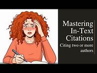 Video thumbnail for How to Cite Two or More Authors, APA Style
