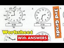 Video thumbnail for 3rd Grade Math - Tell Time By The Minutes Draw Clock With Answers | Free Printable Worksheet