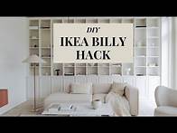 Video thumbnail for BILLY BOOKCASE IKEA DIY HACK | BUILT IN BOOKCASE WITH CABINETS