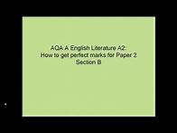 Video thumbnail for AQA A2 Lit A Paper 2 Section B: How to Write a Perfect Answer