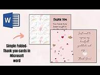 Video thumbnail for Folded Thank You Cards | MS Word Tutorial