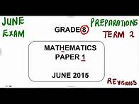 Video thumbnail for Mathematics Grade 8 JUNE 2015 Paper 1 WC @mathszoneafricanmotives @lemanireactions