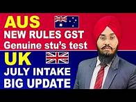 Video thumbnail for Australia New Rules GST Genuine Students Test | UK July Intake | Broadway Immigration | PTC Punjabi