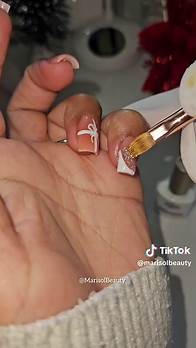 Video thumbnail for Short Polygel Nail Tutorial with White French Tips