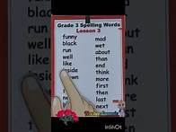 Video thumbnail for Grade 3 Spelling Words Lesson 3