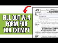 Video thumbnail for How To Fill Out W-4 Form For Tax Exempt (2024)