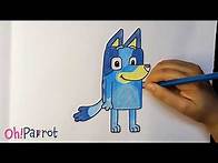 Video thumbnail for How to draw Bluey Step by Step for Kids
