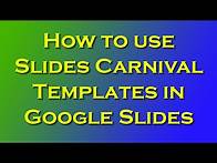 Video thumbnail for How to use Slides Carnival Templates in Google Slides