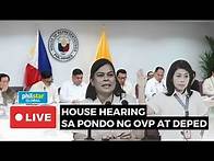 Video thumbnail for LIVE: House panel probes VP Sara Duterte’s alleged OVP, DepEd confidential fund misuse