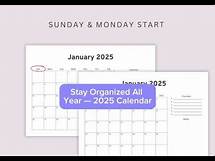 Video thumbnail for 🖨️Printable 2025 Monthly Calendar🗓️