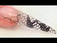 Video thumbnail for Encapsulated Lace Netting Stiletto Acrylic Nail Tutorial Video by Naio Nails