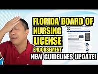 Video thumbnail for FLORIDA BOARD OF NURSING LICENSE ENDORSEMENT NEW GUIDELINES UPDATE! Watch now 👀 Reaction Vlog!