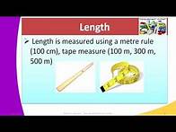 Video thumbnail for FORM1 PHYSICS LESSON4 MEASUREMENT 1 Definition of length, area and volume