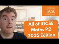 Video thumbnail for All of iGCSE 0580 Maths Paper 2 in 2025 Hardest Topics