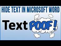 Video thumbnail for How to Hide and Unhide Text and Images in Microsoft Word