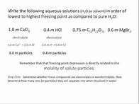 Video thumbnail for Freezing Point Depression - Chemistry Tutorial
