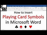 Video thumbnail for How to Insert Playing Card Symbols in Microsoft Word