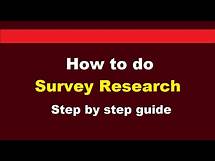 Video thumbnail for How to do survey research l step by step guide l with 6 easy steps l doing surveys research