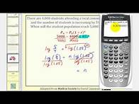 Video thumbnail for Solving Exponential Equations for Time using Common Logs
