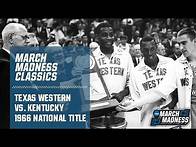 Video thumbnail for Texas Western vs. Kentucky: 1966 National Championship | FULL GAME