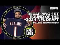 Video thumbnail for 2024 NFL Draft 1st round recap 🏈 | NFL Live