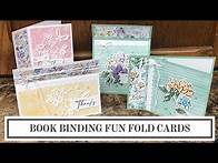 Video thumbnail for 4 Ways to Make Book Binding Cards | Easy Fun Fold Designs