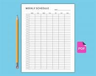 Video thumbnail for 24 Hour Weekly Schedule. Weekly Schedule. Weekly Agenda. Week at a Glance. Weekly to Do List. Weekly Planner Printable PDF - Etsy