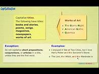 Video thumbnail for How to Capitalize Titles of Books, Stories, People & More! *COOL* Grammar for Kids