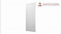 Video thumbnail for SARTODOORS Sliding Barn Door 42 x 84 with Stainless Steel 8ft Hardware | Quadro 4111 White Ash | Top Mount Rail Sturdy Silver Set | Modern Solid Panel Interior Doors