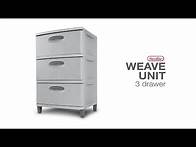 Video thumbnail for Sterilite 3 Weave Drawer Unit