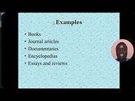 Video thumbnail for Secondary information sources explained. A guide to reliable information