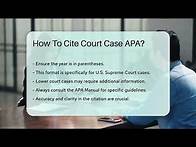 Video thumbnail for How To Cite Court Case APA? - CountyOffice.org