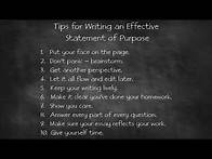 Video thumbnail for 10 Tips for Writing an Effective Statement of Purpose