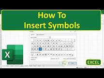 Video thumbnail for How To Insert Symbols In Excel