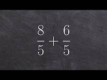 Video thumbnail for Adding improper fractions with like denominators - learn math online