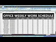 Video thumbnail for Exercise 11 | Excel Practice Book | How To Make Weekly Work Schedule In Ms Excel