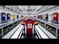 Video thumbnail for How REAL NFL Jerseys Are Made in Factory | The Secret Behind Official Gear